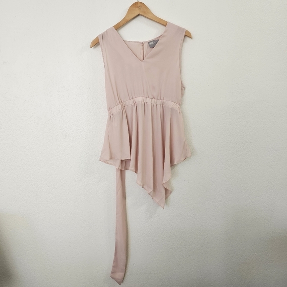 ASOS Pink Asymmetrical Tunic Top Size 6 - Picture 2 of 9